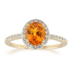 Bague en or et Saphir orange de Ban Ka Cha
