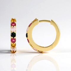 Orecchini in argento con Tormalina