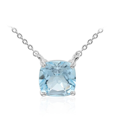 Collar en plata con Topacio azul cielo