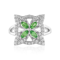 Bague en argent et Tsavorite de Tanzanie