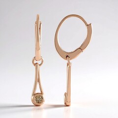 Orecchini in argento con Diamante Champagne I2