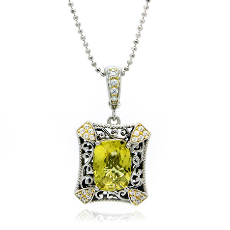 Collana in argento con Quarzo Ouro Verde (Dallas Prince Designs)