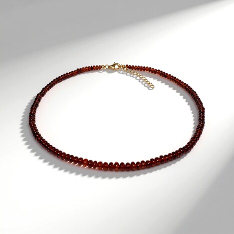 Collier en argent et Grenat Hessonite