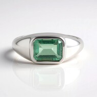 Bague en argent et Fluorite verte