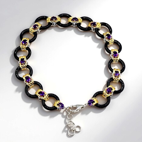 Bracciale in argento con Onice Nero (Gems en Vogue)