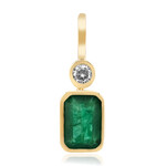 Gouden hanger met een Zambia-smaragd