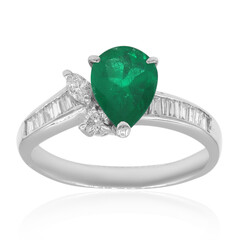 AAA Zambian Emerald Platinum Ring (CIRARI)