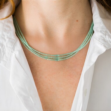 Collier en or et Emeraude de Colombie