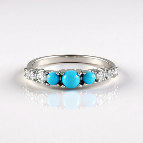 Anello in argento con Turchese Sleeping Beauty (Faszination Türkis)