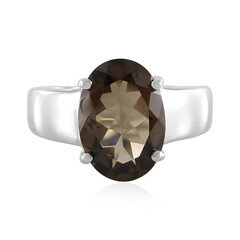 Anello in argento con Quarzo Fumè