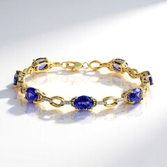 Bracciale in oro con Tanzanite AAA (CIRARI)