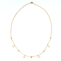 Collier en or et Emeraude de Zambie AAA (de Melo)