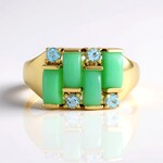 Bague en argent et Chrysoprase (KM by Juwelo)