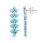 Pendientes en plata con Turquesa bella durmiente (Faszination Türkis)