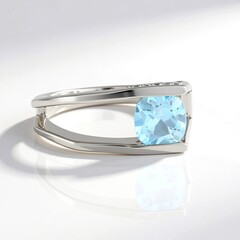 Anello in argento con Topazio Blu Cielo (de Melo Essence)