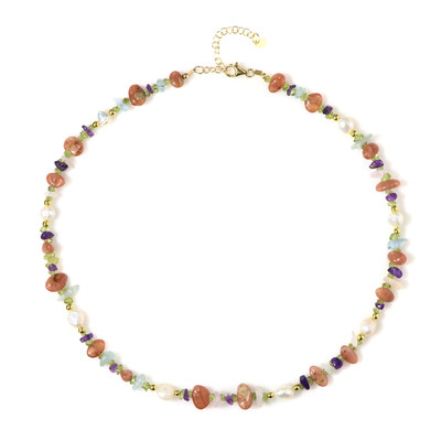 Fancy Beryl Silver Necklace