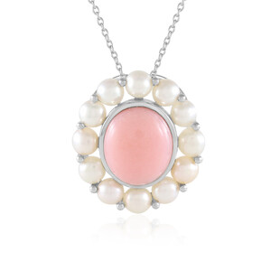 Pink Opal Silver Necklace (de Melo Essence)