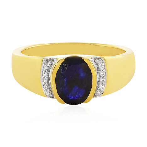 Blauer Madagaskar-Saphir-Silberring