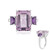 Anello in argento con Ametista Rose de France