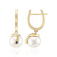 9K White South Sea Pearl Gold Earrings (Michelle Albala)