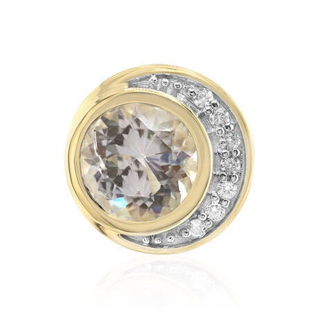 Ciondolo in oro con Pietra di Luna Arcobaleno AAA (Mark Kaufman)