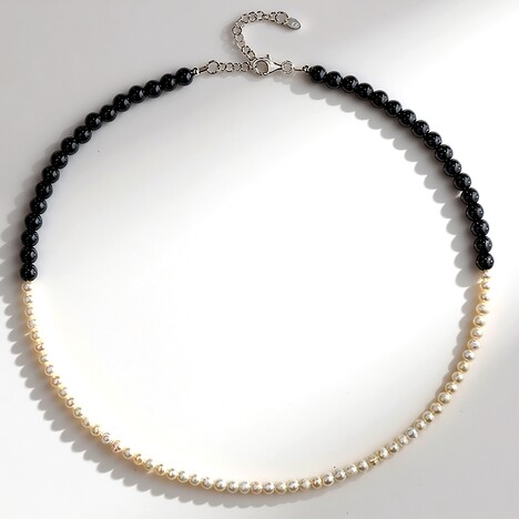 Collana in argento con Ematite Nera