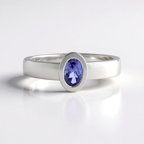 Anello in argento con Tanzanite