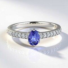 Anello in argento con Tanzanite