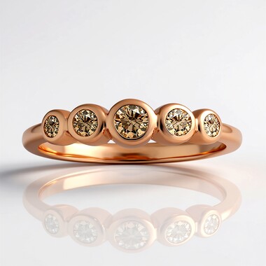 Anillo en oro con Diamante rosa de Francia de Argyle SI1 (Annette)