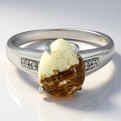 Anello in argento con Magnesite