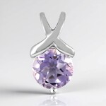 Ciondolo in argento con Ametista Rose de France