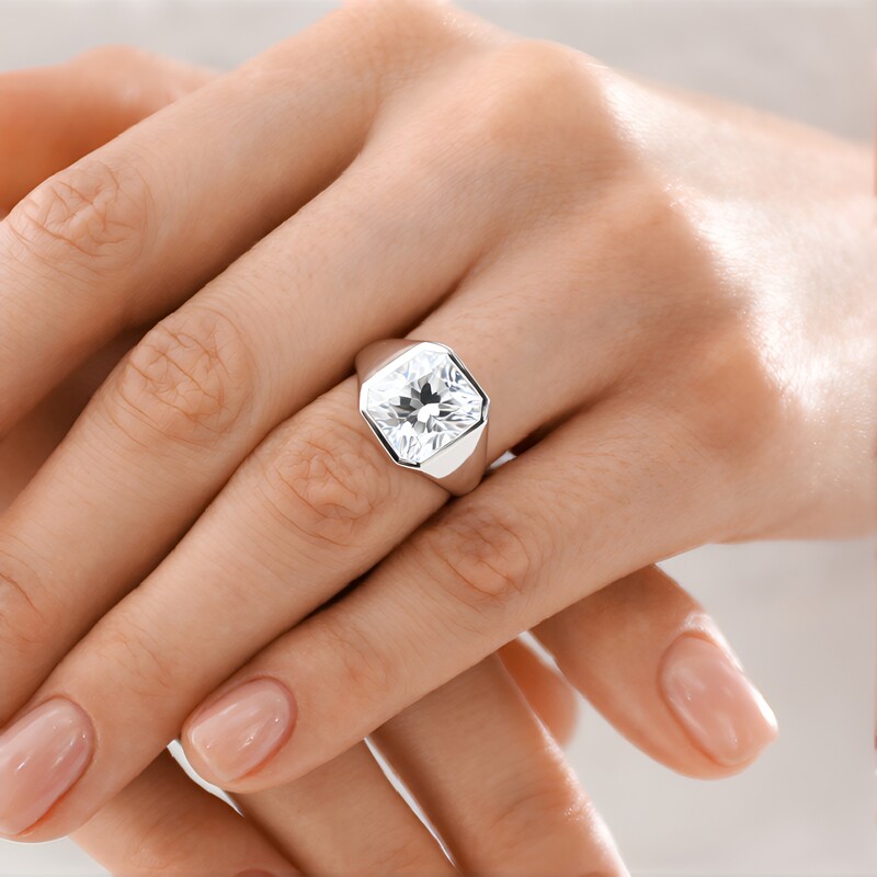 Herkimer Diamond Quartz Silver Ring (Pallanova)