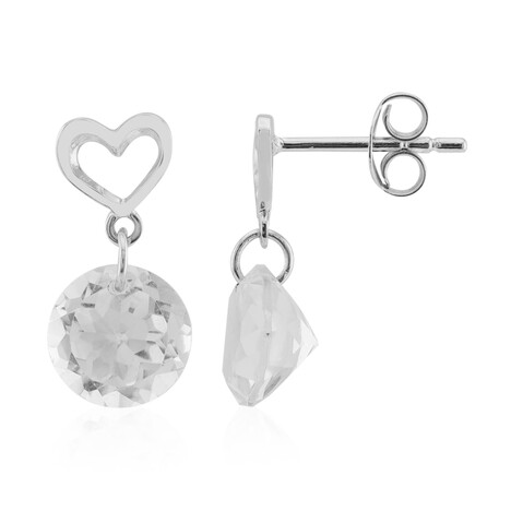 Boucles d'oreilles en argent et Topaze blanche
