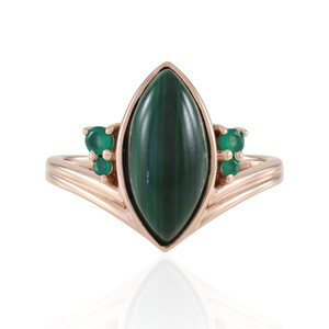 Bague en argent et Malachite (KM by Juwelo)