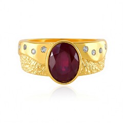 Zilveren ring met een Madagaskar Robijn (de Melo Essence)