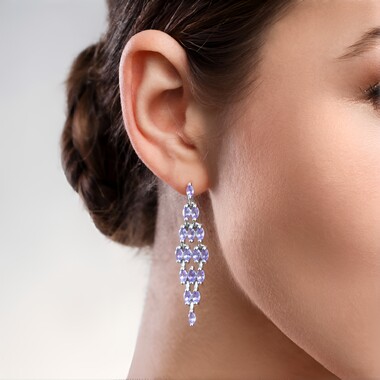 Orecchini in argento con Tanzanite