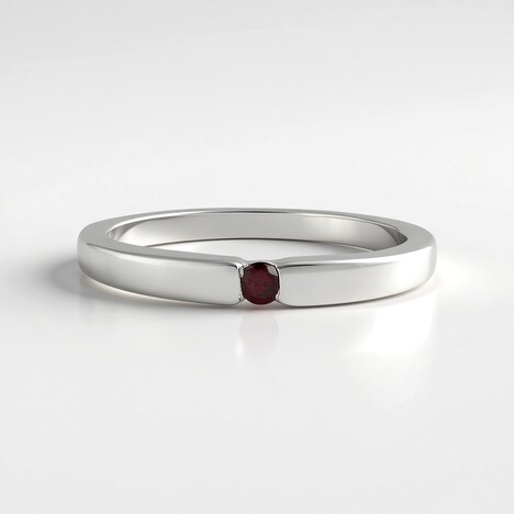 Anello in argento con Diamante Porpora I2