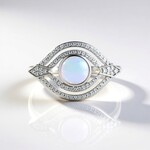Anello in argento con Opale di Welo AAA (de Melo Essence)