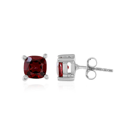 Boucles d'oreilles en argent et Grenat du Mozambique