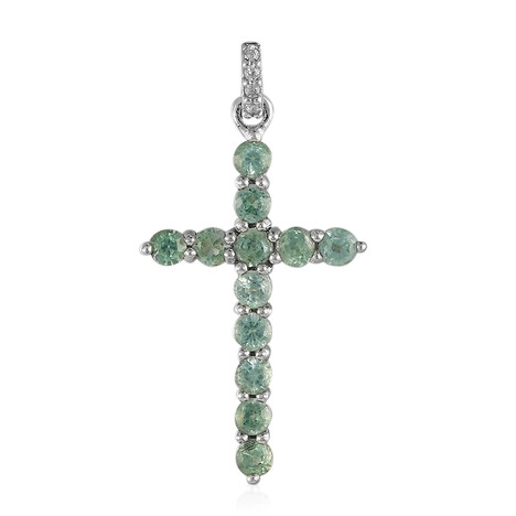 Mint-Kyanit-Silberanhänger