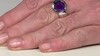 Anillo en plata con Amatista de Zambia