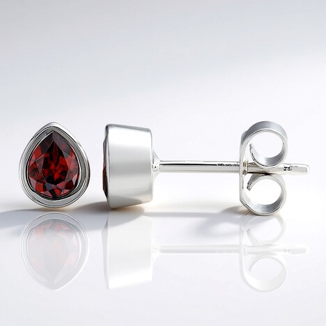 Orecchini in argento con Zircone Rosa