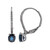 10K Ceylon Blue Sapphire Gold Earrings