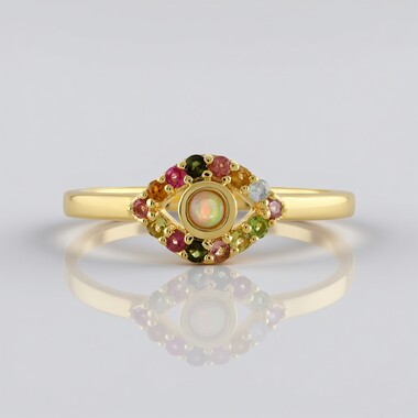 Bague en argent et Opale Welo