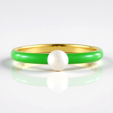 Anello in argento con Perla d'Acqua Dolce Bianca