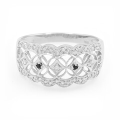 Weißer Saphir-Silberring