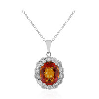 Collana in argento con Quarzo Mistico Arancione