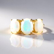Gouden ring met een AAA Welo-opaal (de Melo Gold)