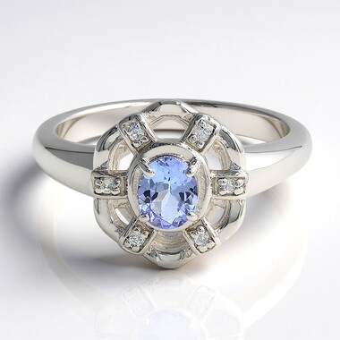 Bague en argent et Tanzanite non chauffée
