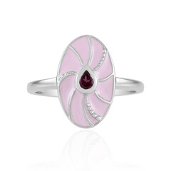 Anillo en plata con Rodolita